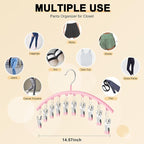 Legging Organizer for Closet, Metal Yoga Pants Hangers 2 Pack w/10 Clips Holds - Image 4
