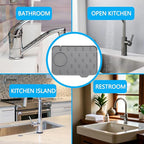 2 Pieces Kitchen Sink Splash Guard 8.3" Mini Sink Faucet Mat Faucet Handle Drip - Image 7