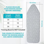 Seiritex Extra Wide Ironing Board Cover and Pad 18 x 54 inch Heat Reflective - Image 6