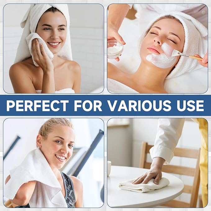 Coral Velvet Washcloths Bulk -240 Pack, Highly Absorbent and Soft White Face - Image 6
