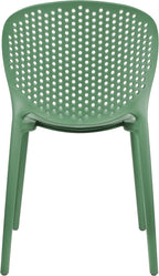 2xhome Set of 4 Patio Dining Chairs | Modern Stackable Outdoor Pool Side Chair | Weather Resistant Plastic for Yard, Porch, Balcony, Kitchen, Green - Image 9