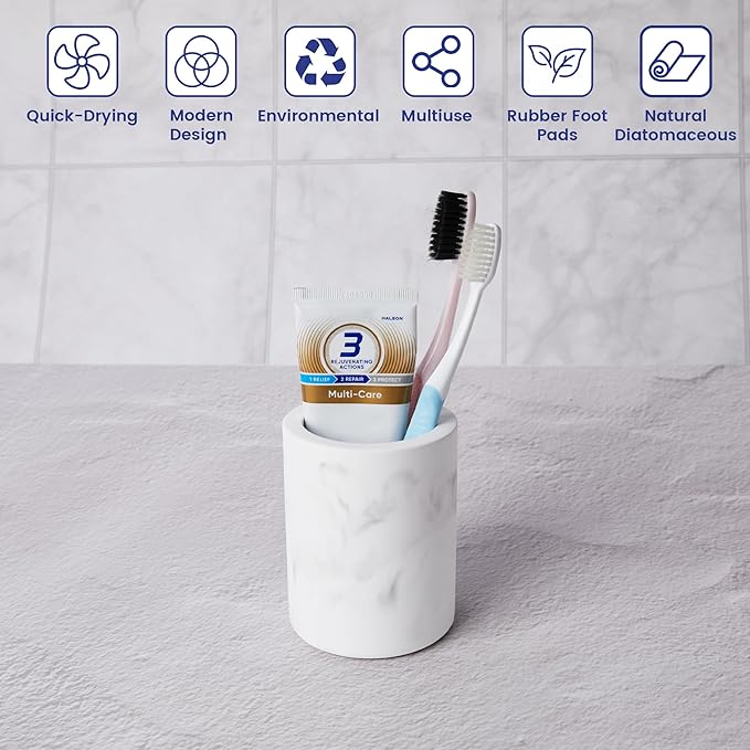 Drying Stone Toothbrush Holder, Diatomite Toothbrush Holders - Image 3