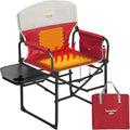 SUNNYFEEL Heated Camping Directors Chair, Heavy Duty,Oversized Outdoor Portable Heating Folding Chair with Side Table, Pocket for Beach, Fishing,Trip,Picnic,Lawn,Concert Foldable Camp Chairs by SunnyFeelCamping