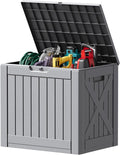Devoko 40 Gallon Deck Box Outdoor Storage Box Waterproof for Patio, Large Outdoor Storage Bench Lockable for Outside (Gray, 40 Gallon) by DEVOKO