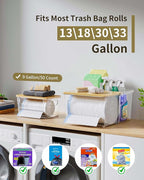 Trash Bag Dispenser Holder - 3 in 1 Acrylic Plastic Garbage Bag Pantry Organizer - Image 2