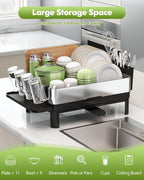 BOOSINY Stainless Steel Dish Drying Rack, Dish Racks - Image 7