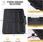 Silicone Dish Drying Mat for Kitchen Counter, Non-Slip Dish Drying Pad - Image 3