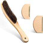 3 Pieces Wood Cashmere Comb and Wood Sweater Shaver Comb Combo Pack Fabric by Boao