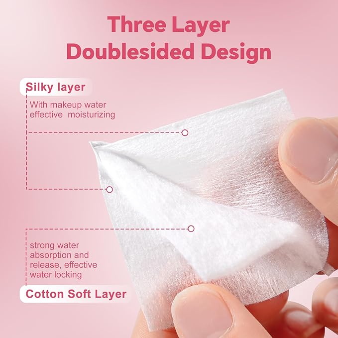 Square Cotton Pads 475 Pcs Makeup Remover Pads Cotton Squares - Image 4