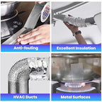 ADHES Premium Aluminum Foil Tape, 2 Inch x 210 Feet, Heat Proof Tape Withstand - Image 4