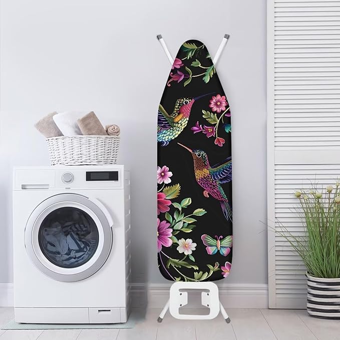 Retro Floral Hummingbird Ironing Board Cover 15x54 Inch Extra Thick Resistant - Image 4