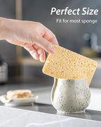 Sponge Holder for Kitchen Sink, Ceramic Dish Sponge Dish Rack Scrubby Caddy - Image 7