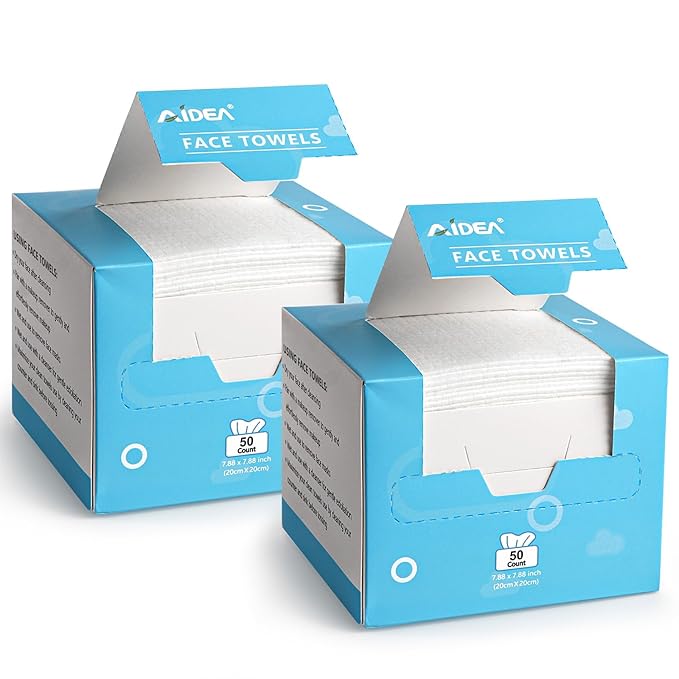 AIDEA Face Towels Disposable-100Ct, Clean Facial Towelettes by AIDEAHOME