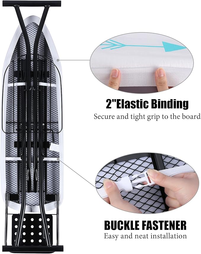 BNDX Ironing Board Cover, Stain Resistant & Durable Scorch, 2 Click Buckles - Image 6