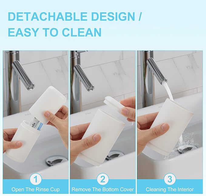 Travel Toothbrush and Toothpaste Case, 2 in 1 Gray Toothbrush Holder and Rinse - Image 7
