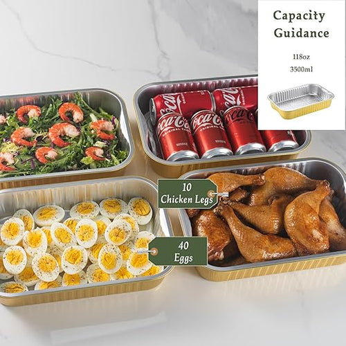13" x 8.8" Heavy-Duty Aluminum Foil Pans - Image 2