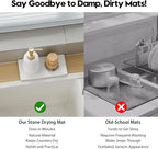 Diatomaceous Earth Sink Organizer Tray Set, Faucet Splash Guard - Image 4