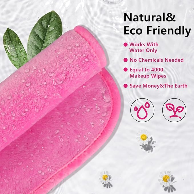 Orighty Makeup Remover Cloths Pack of 4, Reusable Microfiber Facial Cleansing - Image 3