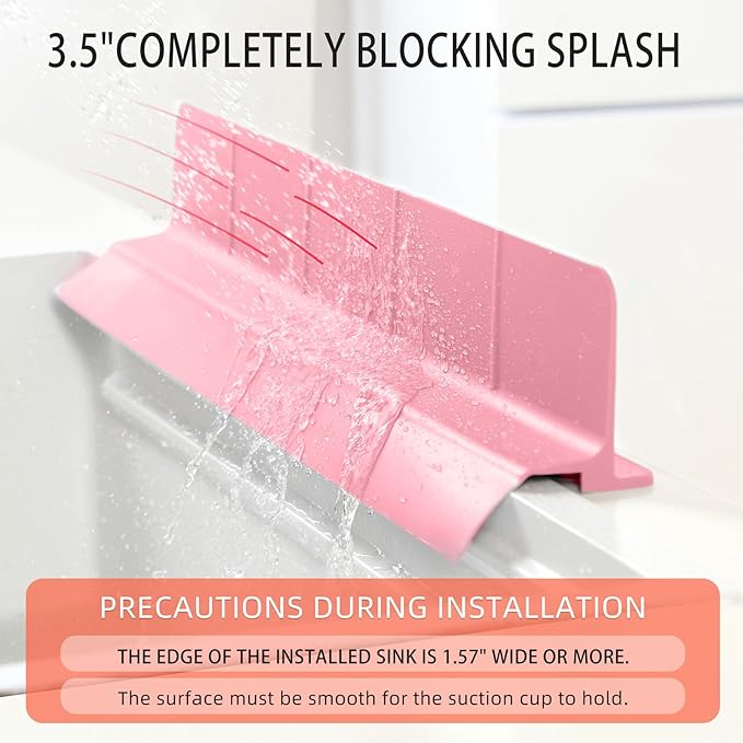 23" Ultra Silicone Sink Splash Guard Released in 2025/Dec, Self-Draining Water - Image 4