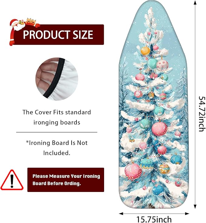 Nuxovilar Ironing Board Covers Snowy Winter Tree Pattern Polyester 15x54 Inches - Image 3