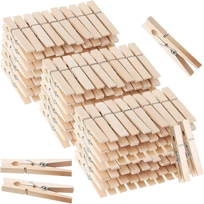 SenseYo 100 Pcs 2.9 Inch Wooden Clothespins Clips by SenseYo