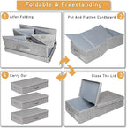punemi Under Bed Storage Containers, Long Flat Firm Sides Underbed Organization - Image 10