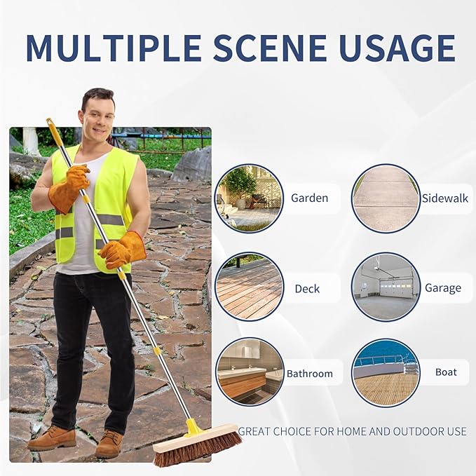 Floor Scrub Brush with Long Handle - Image 6
