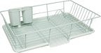 Sweet Home Collection 3 Piece Metal, Plasic Dish Drainer Rack Set by SweetHomeCollection