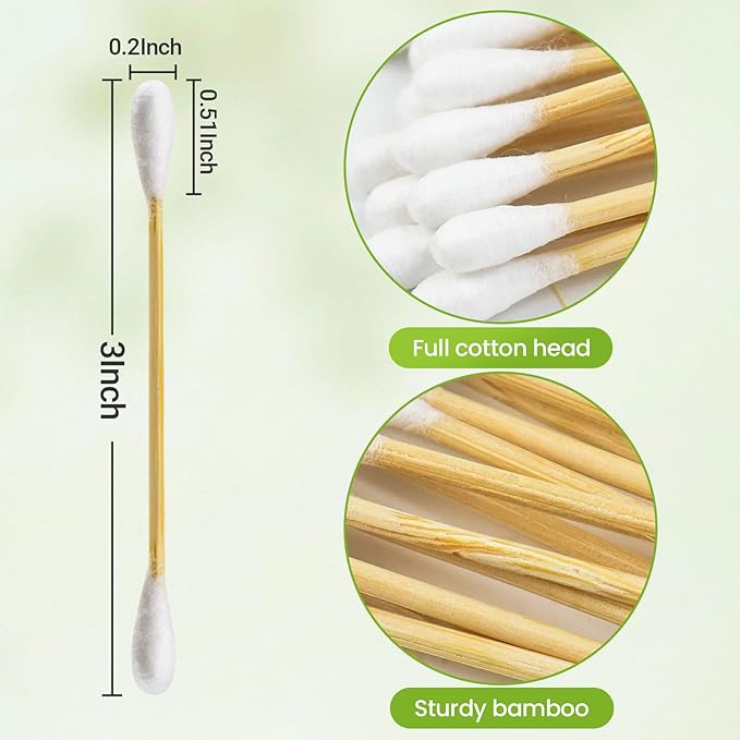 GOLD HONEY Bamboo Cotton Swabs 600 Count - Image 5