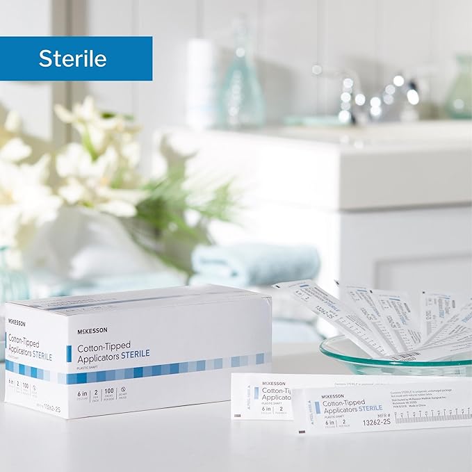 McKesson Cotton Tipped Applicator, 6 in Long Sterile Medical Swabs, - Image 5