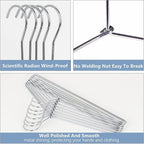 Amber Home 20 Pack Heavy Duty Metal Shirt Coat Hangers, Stainless Steel Clothes - Image 3