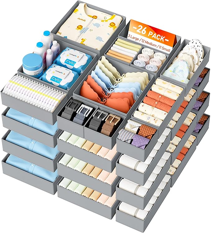 DIMJ Drawer Organizer Clothes 26 Pack by DiMJ