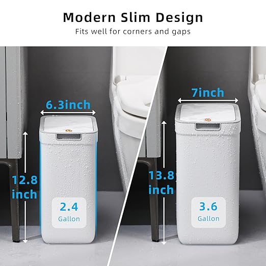 MOPALL 2 Pack Bathroom Trash Can - Image 2