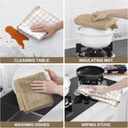 Homaxy Premium Cotton Kitchen Towels 16"x 28", Large Natural Ring Spun 390 GSM - Image 4