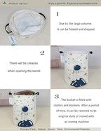 Round Fabric Storage Bin, Decorative Basket, Organizer Basket - Image 5