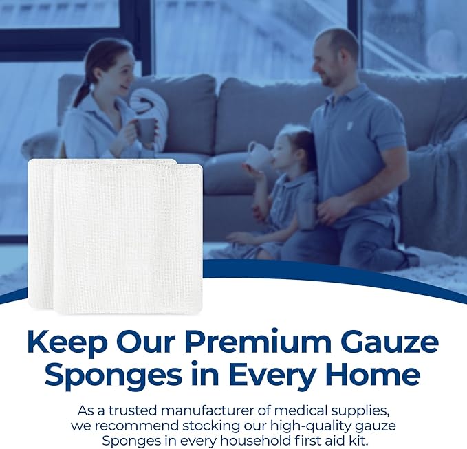 200 Pack 3x3 Inch Gauze Sponges 8-Ply, 100% Cotton Soft Woven Gauze Pads - Image 6