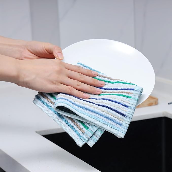 Oeleky Kitchen Dishcloths for Washing Dishes, Ultra Absorbent Dish Rags - Image 7