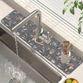 Ceramic Texture Sink Splash Guard Kitchen Tiles Faucet Absorbing Mat Fast by Unknown