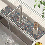 Ceramic Texture Sink Splash Guard Kitchen Tiles Faucet Absorbing Mat Fast by Unknown