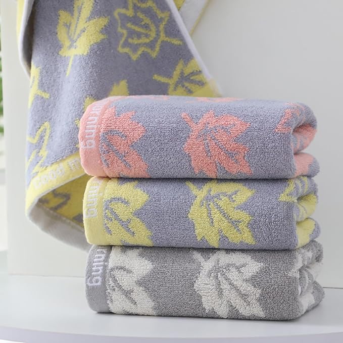 2 Pack Decorative Maple Leaf Hand Towels Cotton, Soft Highly Absorbent Bathroom - Image 3