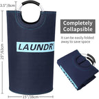 ZERO JET LAG 82L Large Laundry Basket Collapsible Fabric Hamper Tall Foldable - Image 2