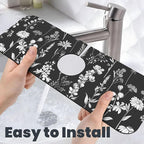 Faucet Draining Mat For Kitchen Sink, Wildflowers Plants Diatom Mud Absorbent - Image 6