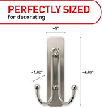 Command Large Double Bathroom Wall Hook, Damage-Free Hanging - Image 2