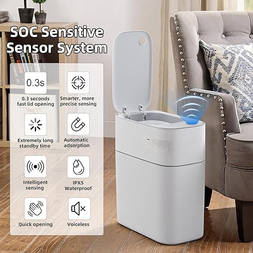 3.5 Gallon Slim Automatic Trash Can - Image 4