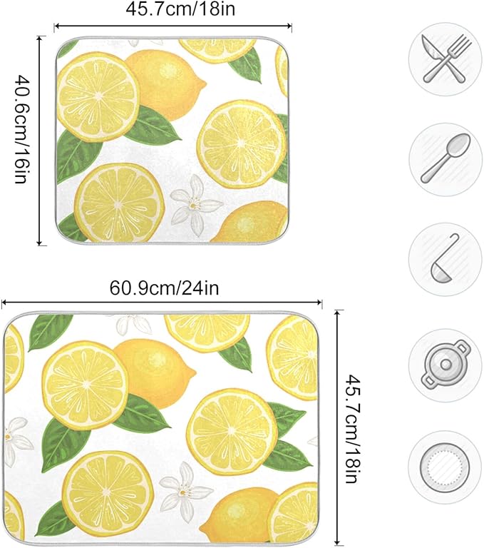 Absorbent Dish Drying Mat for Kitchen Counter - Image 3
