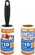 Lint Roller 220 Sheets with 1 Handle, Pet Hair Remover by Unknown