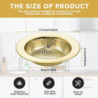 Retisee 2 Pcs Sink Strainer Stainless Steel Kitchen Sink Drain Strainer Basket - Image 2
