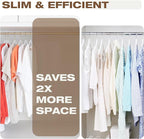 50 Pack White Velvet Hangers, Non Slip, Heavy-Duty, Space Saving, - Image 7
