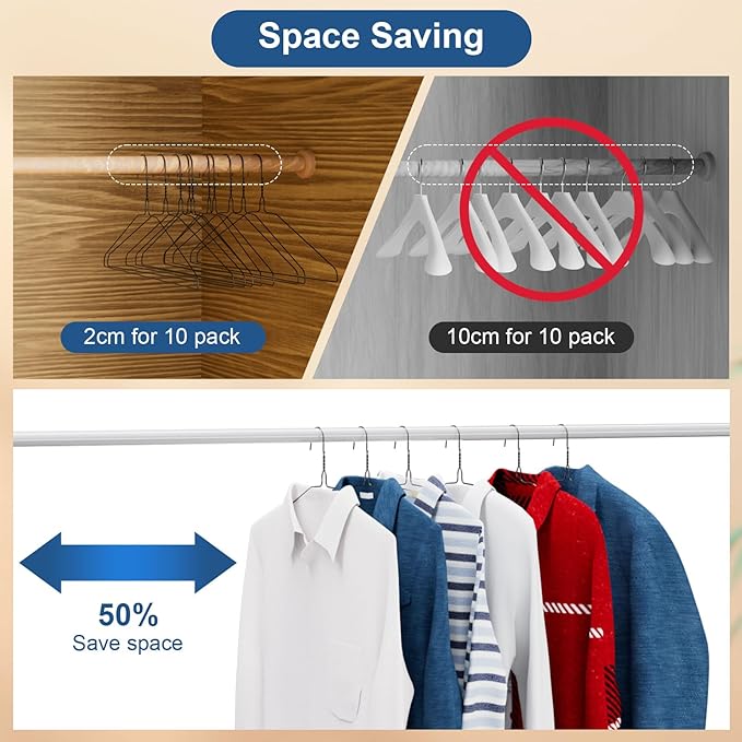 SPECILITE Wire Metal Clothes Hangers Bulk 100 Pack - Image 4