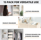 Criusia Closet Drawer Organizer Clothes, 15 Pack Dresser Organizer - Image 5